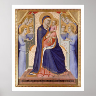 Poster Madonna na glória, c.1315 (tempera no painel)