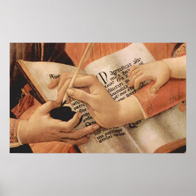 Pôster Madonna, o magnífico Detalhe 2 de Botticelli (Frente)