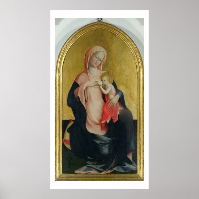 Pôster Madonna of Humility, c.1410 (tempera on panel) (Frente)