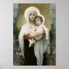 Poster Madonna of the Roses – William Adolphe Bouguereau