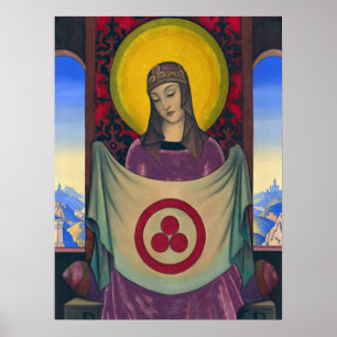 Poster Madonna Oriflamma por Nicholas Roerich