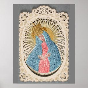 Poster Madonna Rainha do Céu em Lace