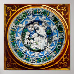 PÔSTER MADONNA WITH CHILD AND ANGELS