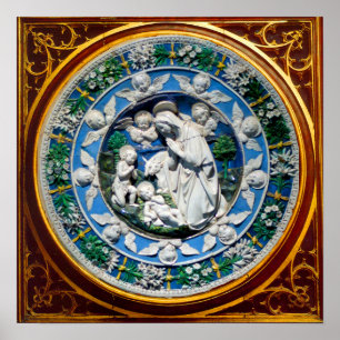 PÔSTER MADONNA WITH CHILD AND ANGELS