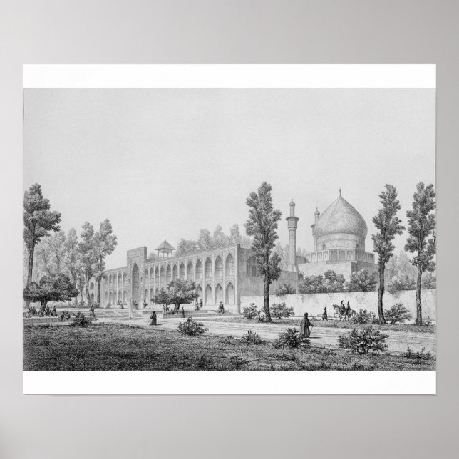 Poster Madrasa-yi Masjid-i Shah Sultan Hussein, em Isfaha (Frente)