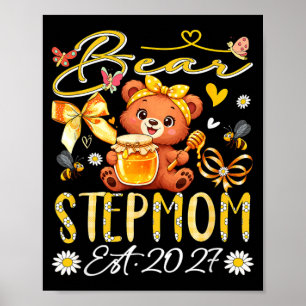 Poster Madrasta Est 2027 Laço Floral Dia das Mães Urso