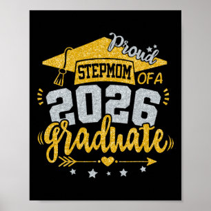 Poster Madrasta Orgulhosa De Um Graduado De 2026 Graduado