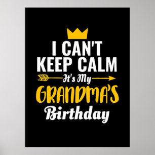 Poster Madre Art   É O Meu Aniversário De Avó