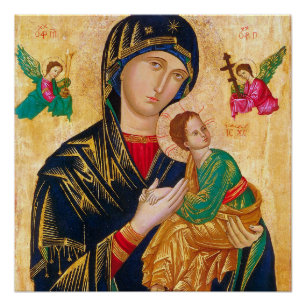 Pôster Madre e Criança Vintage art