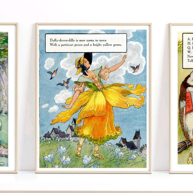 Poster Madre Goose Nursery Rhyme Daffy Dilly (Criador carregado)