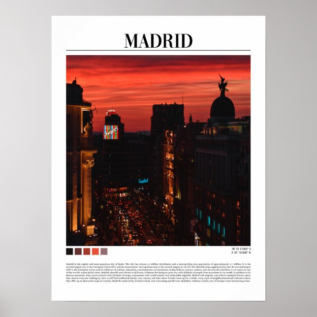 Poster Madrid - Espanha (Frente)