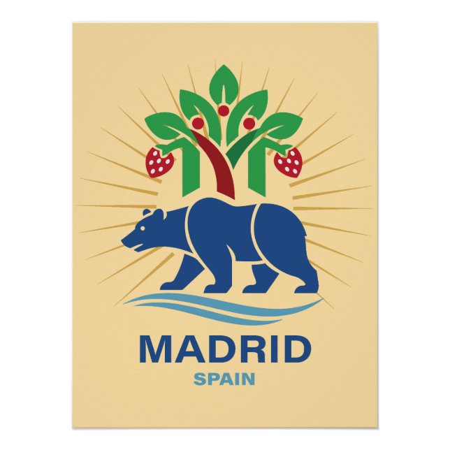 Pôster Madrid Espanha Europa (Frente)