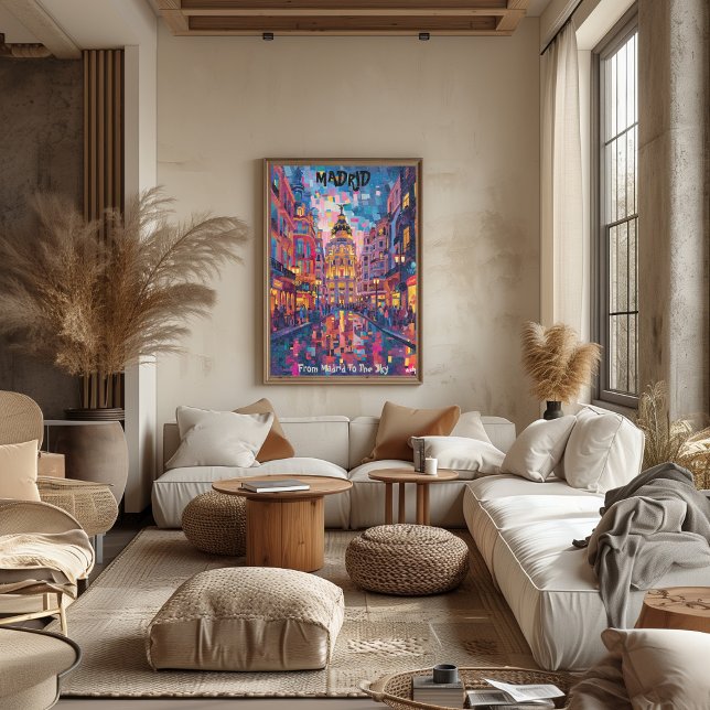 Pôster Madrid: Noches Vibrantes - Arte Contemporáneo (Criador carregado)