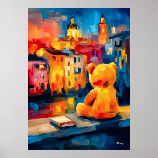 Poster Madrid Teddy Sunset Plaza Skyline Print (Frente)