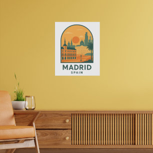 Poster Madrid Vintage Espanha Viagem – Cidade Retro