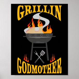 Poster Madrinha Churrasco Grill Smoker E Chef De Barbecue