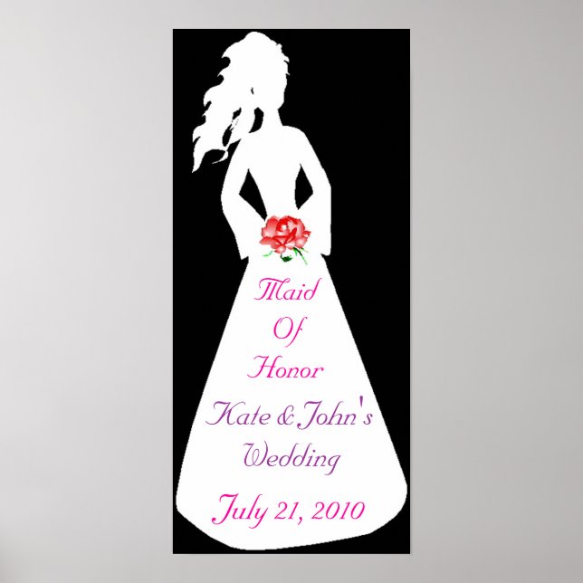 Poster Madrinha de casamento Bridal Silhouette II (Frente)
