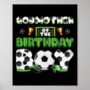 Poster Madrinha Do Grupo De Futebol Do Menino Aniversaria