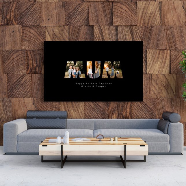 Poster Mãe 3 dia de as mães preto elegante moderno (Criador carregado)