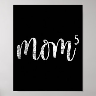 Poster Mãe 5 Mãe De 5 Crianças Mamãe Oferece Mama