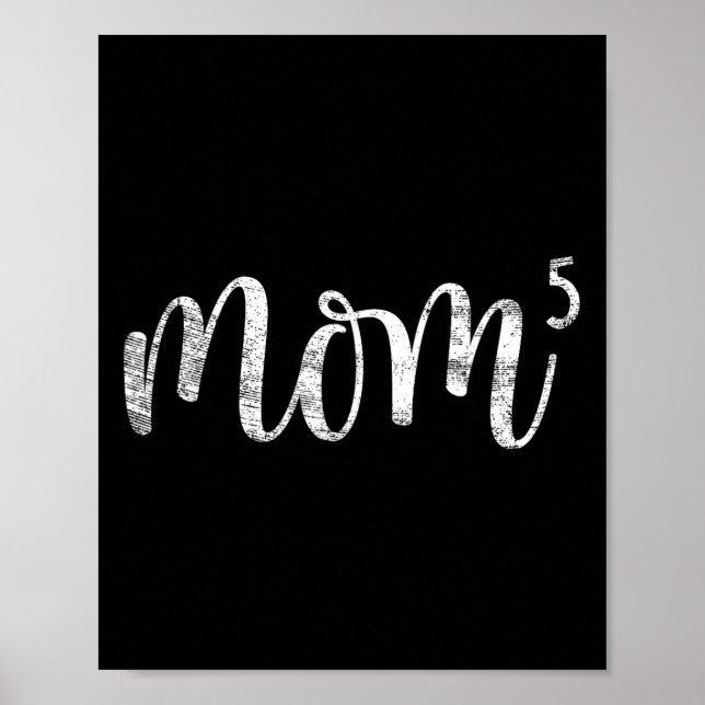Poster Mãe 5 Mãe De 5 Crianças Mamãe Oferece Mama (Frente)