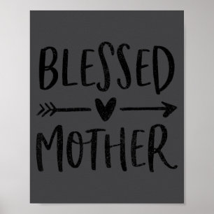 Poster Mãe Abençoada Bênção Para Ser Uma Mãe Maria Lo