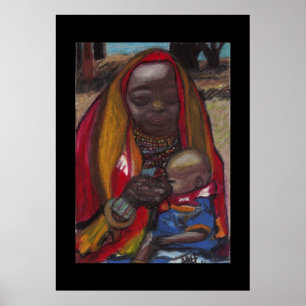 POSTER MÃE AFRICANA E CRIANÇA