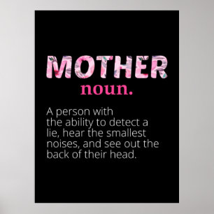 Poster Mãe Art Floral Definição de Mãe