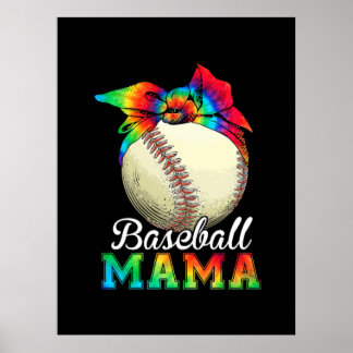 Poster Mãe Arte Baseball Mama Birthday