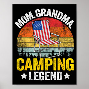 Poster Mãe avó lenda de acampamento bandeira americana mu
