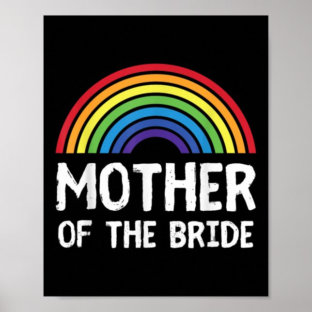 Poster Mãe Bachelorette Lesbian Wedd Mãe Mãe Mãe (Frente)