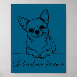 Poster Mãe Chihuahua de Pelo Curto Chihuahua Mãe Cachorro