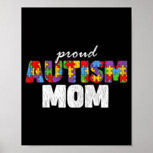 Poster Mãe Consciente do Autismo Orgulhosa do Filho/Filha