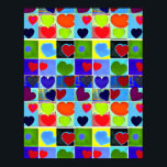 Poster Mãe, corações abstrato bonitos de pop de arte mode<br><div class="desc">Mostre a sua mãe um pouco de amor porque ela é todo cardíaca. Diga à sua mamãe que ela é a melhor, a maior mãe que todos viveram com esta vibrante poster de corações modernos de pop. Você também pode oferecer isso aos seus melhores amigos, outros membros da família ou...</div>
