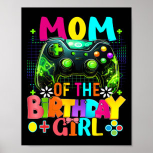 Poster Mãe Da Aniversariante Video Gamer Aniversário Part