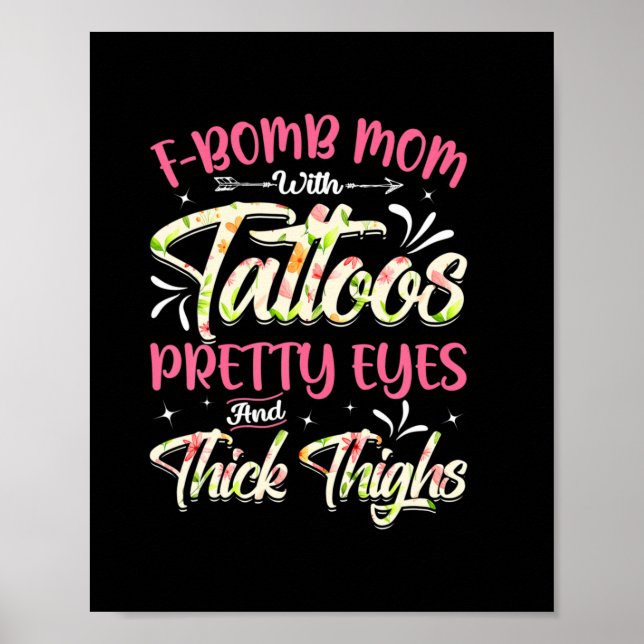 Poster Mãe da Bomba F de Madre Floral com Tatuagens Anive (Frente)