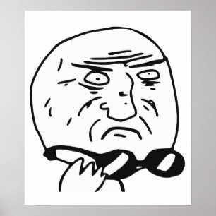 Poster Mãe da cara Meme cómico da raiva do deus