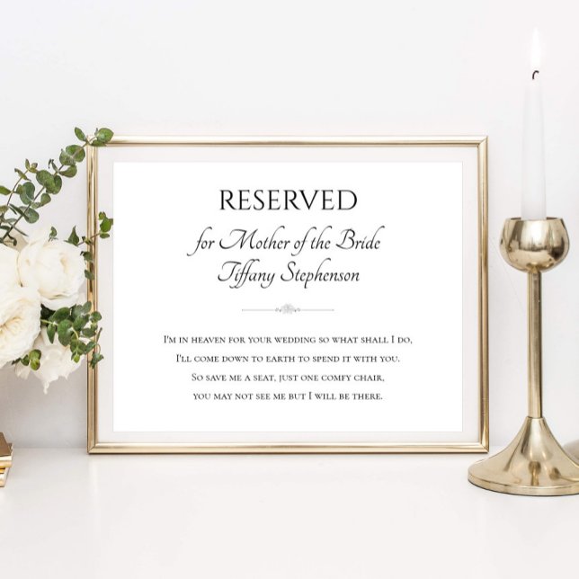 Poster Mãe da Noiva Estou no Céu pelo seu casamento (Criador carregado)