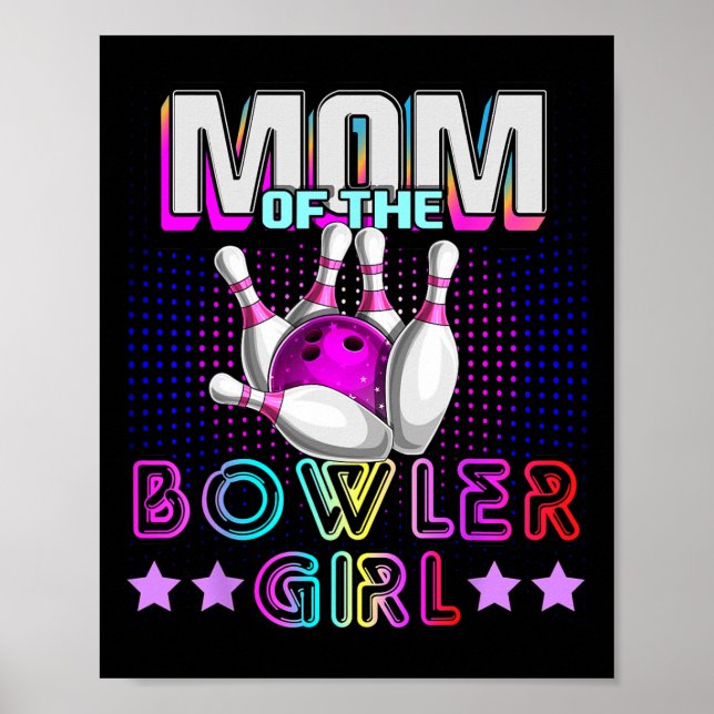 Poster Mãe Da Rapariga De Boliche Que Corresponde À Cama  (Frente)