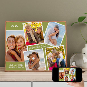 Poster MÃE de 5 imagens personalizada Você é o melhor