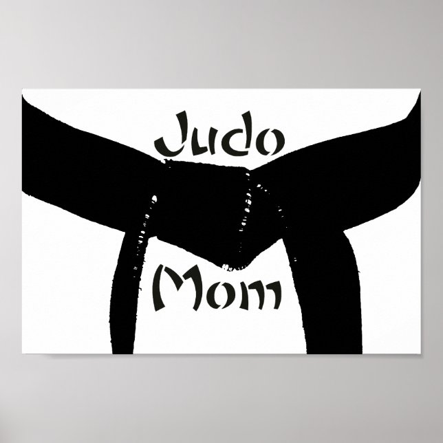Pôster Mãe de Artes Marciais Faixa Preta Judô (Frente)
