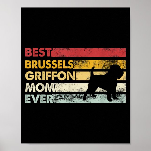 Poster Mãe de Cachorro Para Sempre - Mãe Brussels Griffon (Frente)