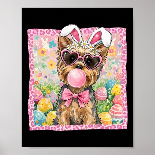 Poster Mãe de cachorro Yorkshire Terrier Páscoa Coelho de (Frente)