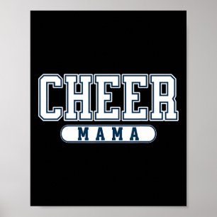 Poster Mãe de Cheerleader Engraçada Apoia o Esquadrão de