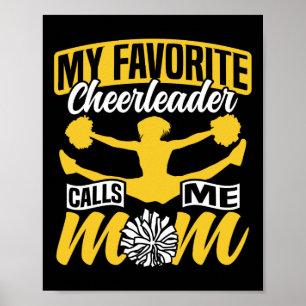 Poster Mãe de Cheerleading Cheer Minha Mãe Favorita de Ch