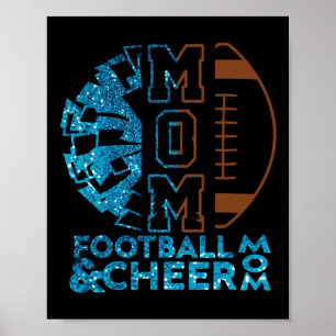 Poster Mãe de Cheerleading de Futebol Americano de Ambos