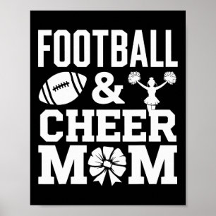 Poster Mãe de Cheerleading de Futebol Americano de Cabelo