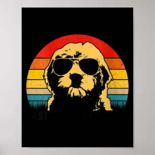 Poster Mãe de doodle feminina retrô goldendoodle mãe mães