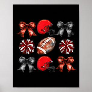 Poster Mãe de Futebol da Equipe Vermelha no Dia do Jogo d