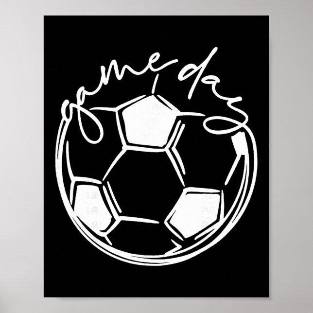 Poster Mãe de Futebol Dia de Jogo Esportivo  (Frente)
